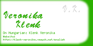 veronika klenk business card